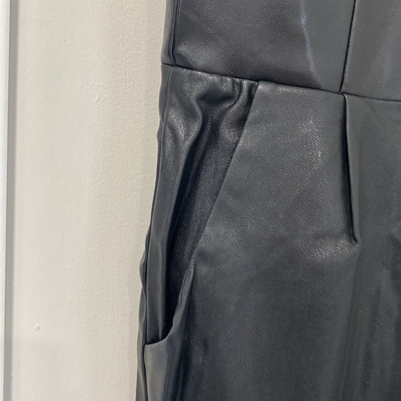 Amanda Uprichard Cherri Strapless Faux-Leather Jumpsuit - Picture 7 of 10